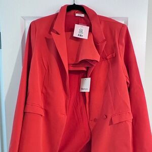 ShowPo Orange Shorts (6US)  and Blazer (8US) set NWT